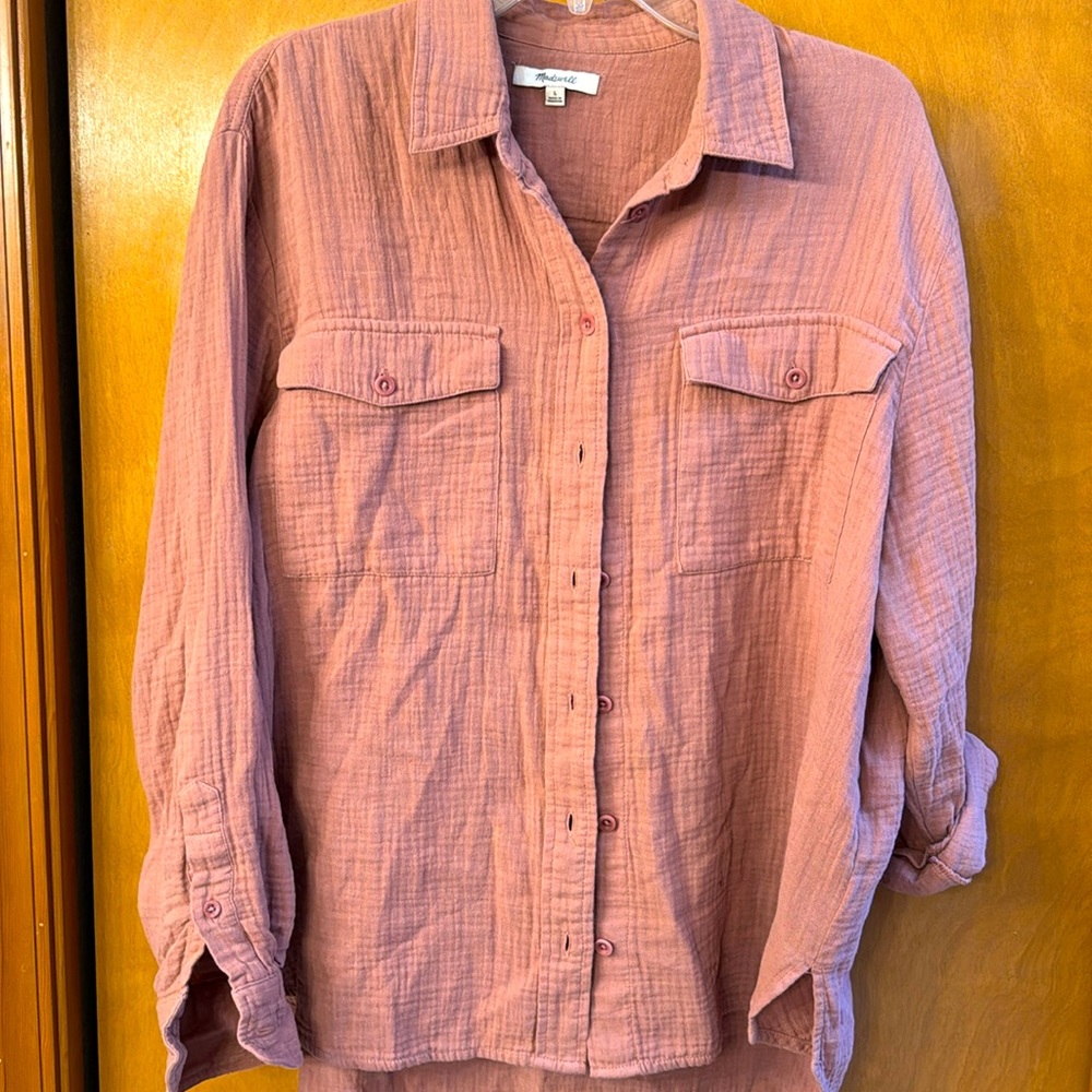NWOT Madewell soft cotton button blouse